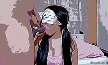 Fiatal mostohatestvért csalogatja a fagyi és durva szex a Hentai rajzfilmben