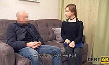 Seks kasar dengan hutang Rusia dengan wang tunai dalam realiti HD