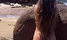 Portuguese wife's amateur beach sex video